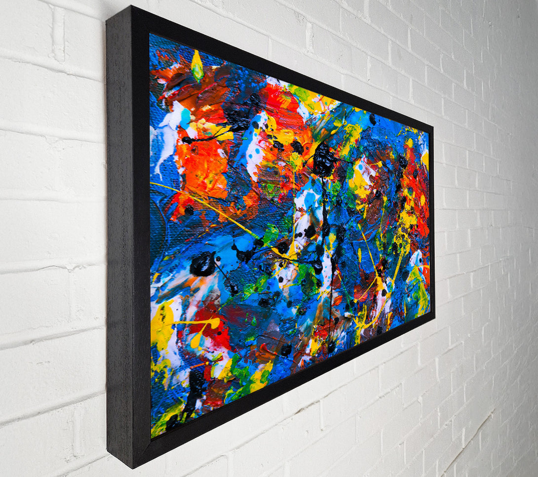  A Canvas Print of Azure Abstract Expressionism Canvas Art