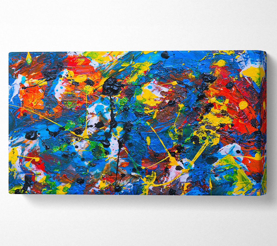  A Canvas Print of Azure Abstract Expressionism Canvas Art