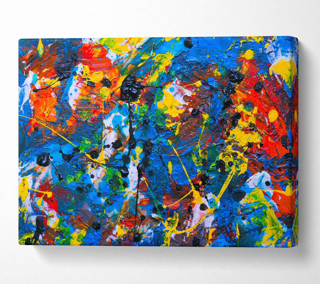  A Canvas Print of Azure Abstract Expressionism Canvas Art