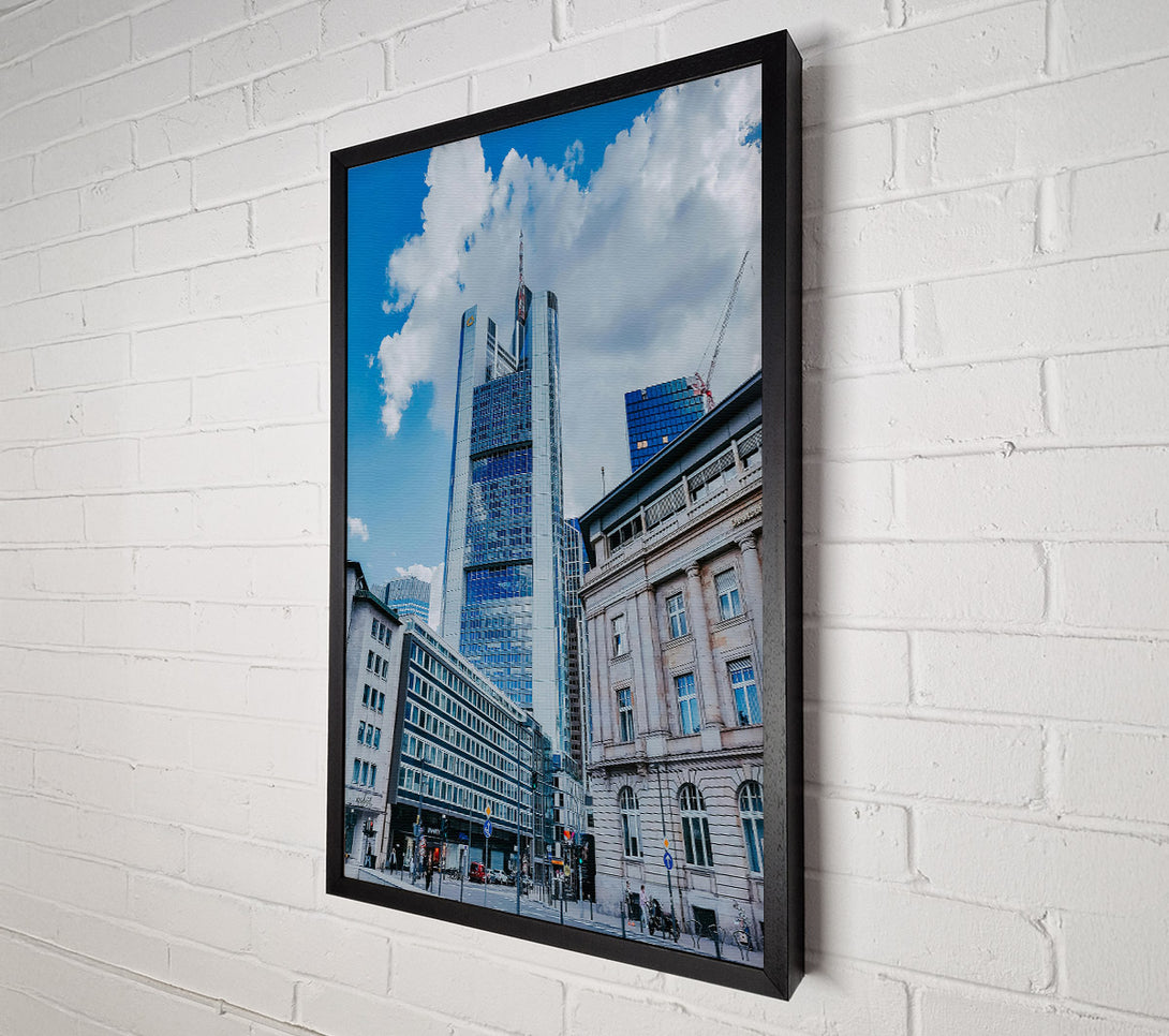  A Canvas Print of Blue City Skyline Canvas Wall Art