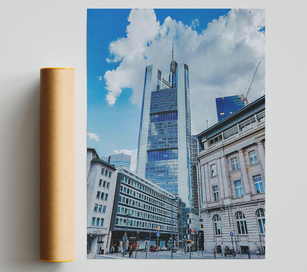 Blue City Skyline Print