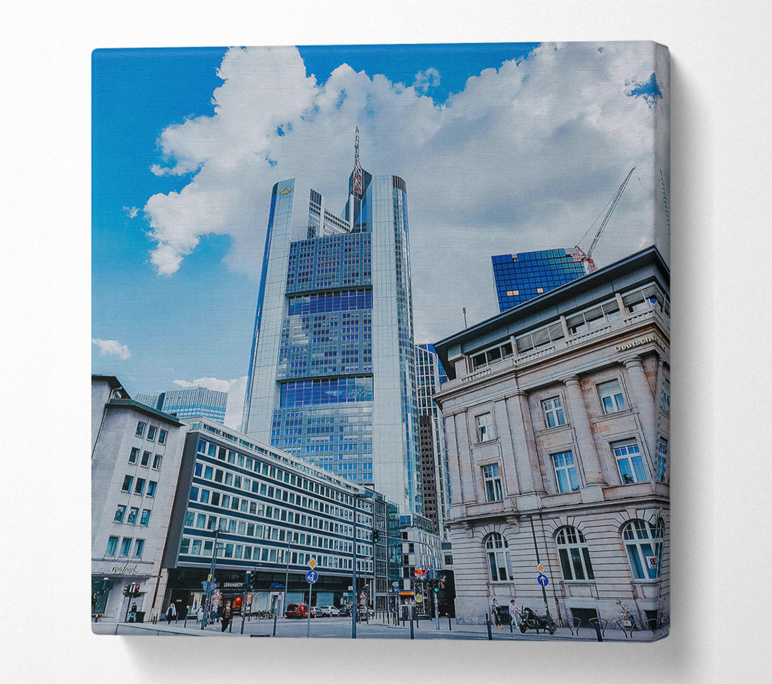  A Canvas Print of Blue City Skyline Canvas Wall Art