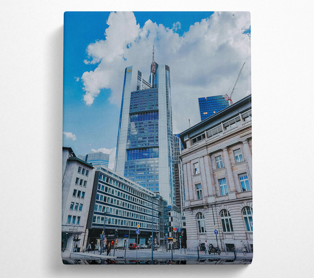  A Canvas Print of Blue City Skyline Canvas Wall Art