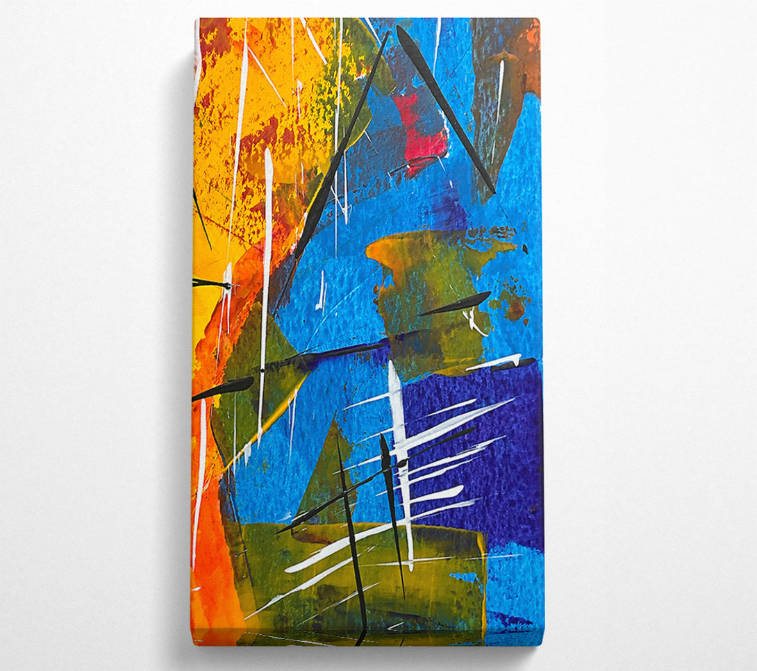  A Canvas Print of Blue Abstract Lines Canvas Art