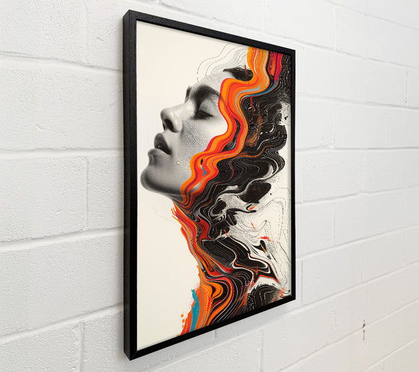 Flow Of Orange Woman