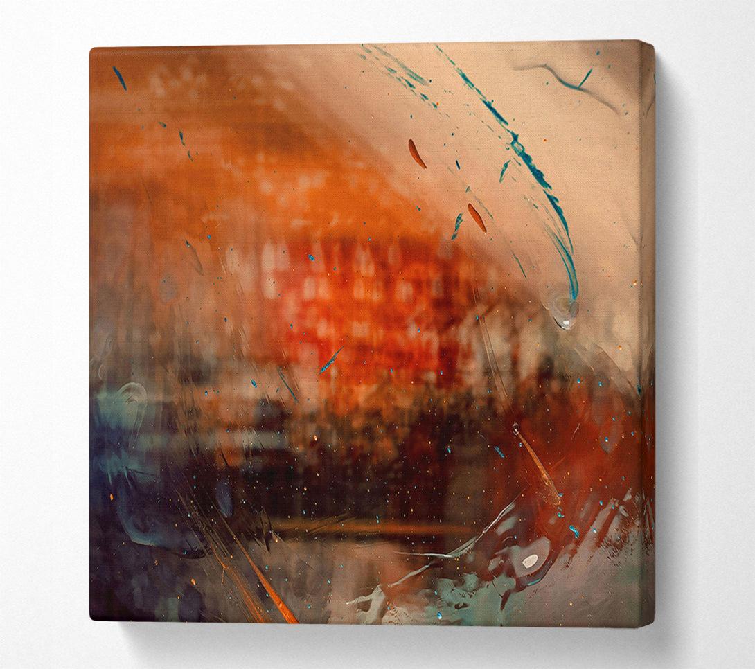  A Canvas Print of Orange Through Glass Canvas Art