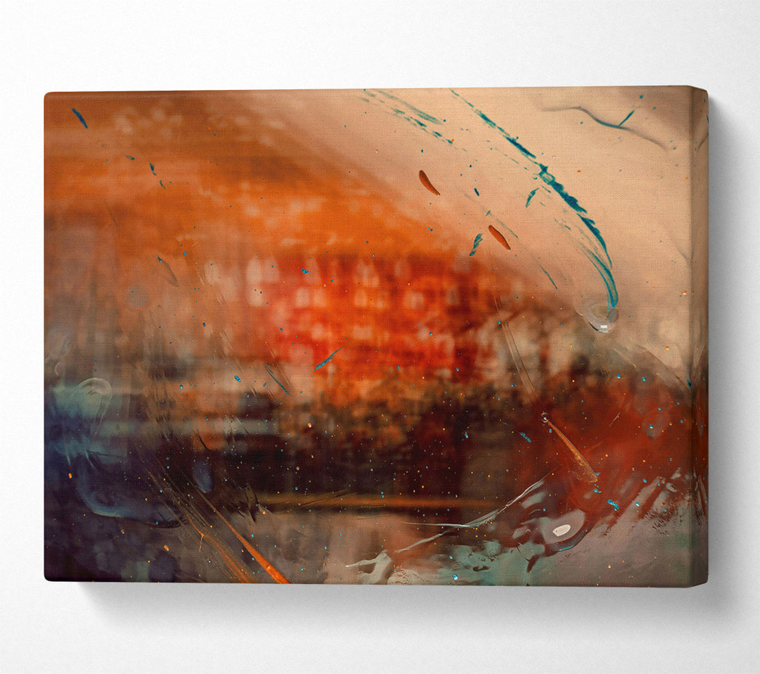  A Canvas Print of Orange Through Glass Canvas Art