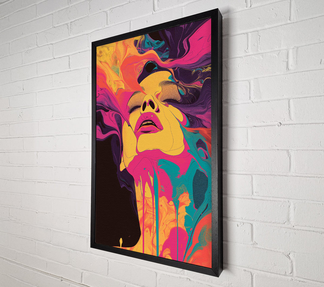  A Canvas Print of Flow Of Paint Woman Canvas Wall Art
