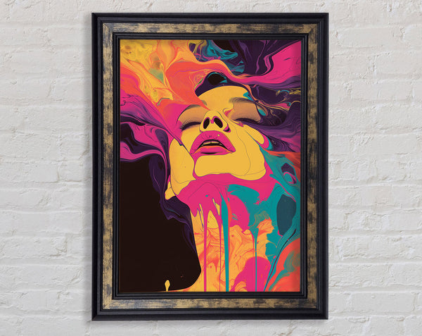 Flow Of Paint Woman Framed Print
