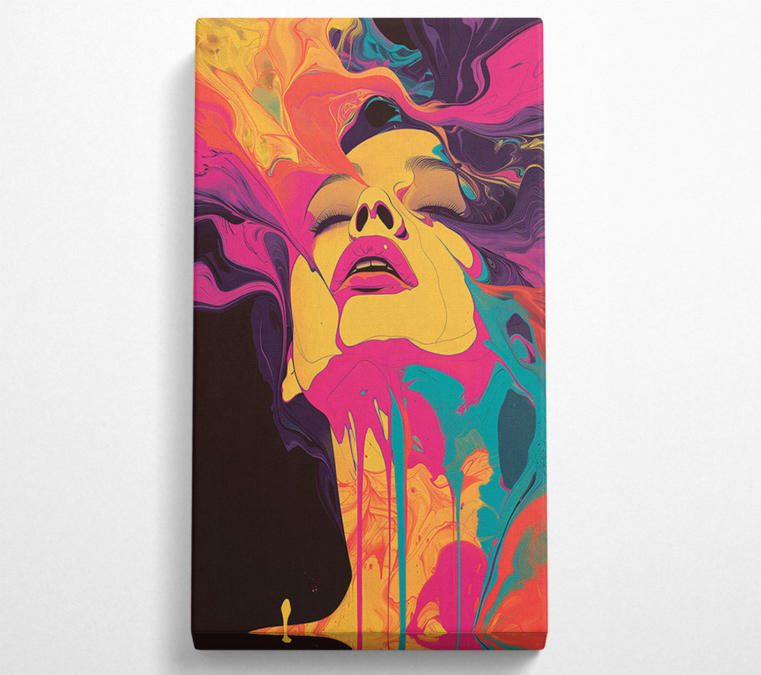  A Canvas Print of Flow Of Paint Woman Canvas Wall Art