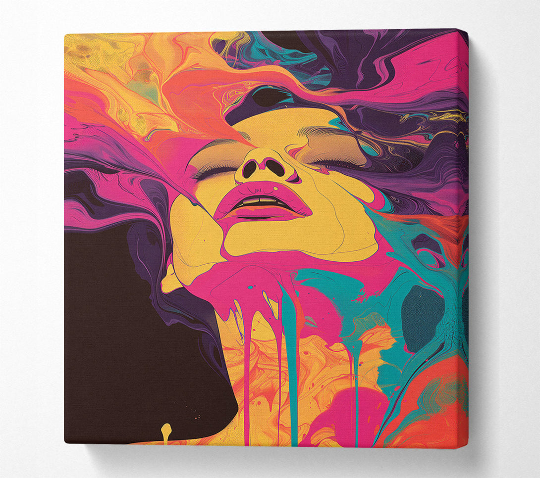  A Canvas Print of Flow Of Paint Woman Canvas Wall Art