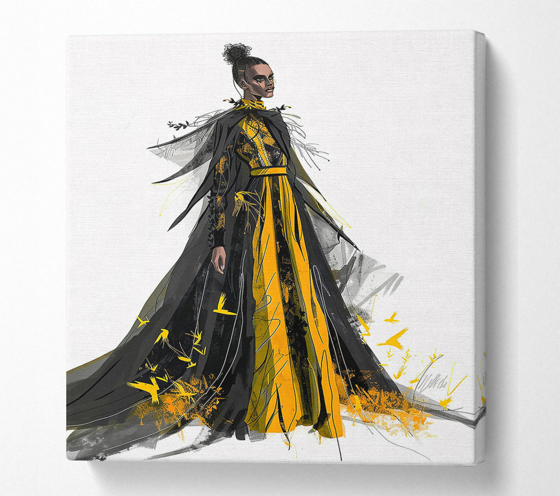  A Canvas Print of Golden Winged Flight Canvas Wall Art