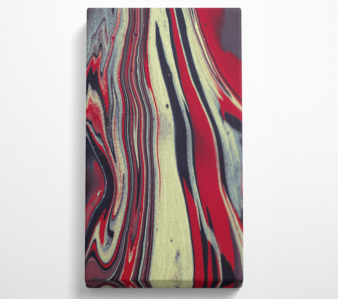 A Canvas Print of Crimson Silver Swirls Canvas Wall Art