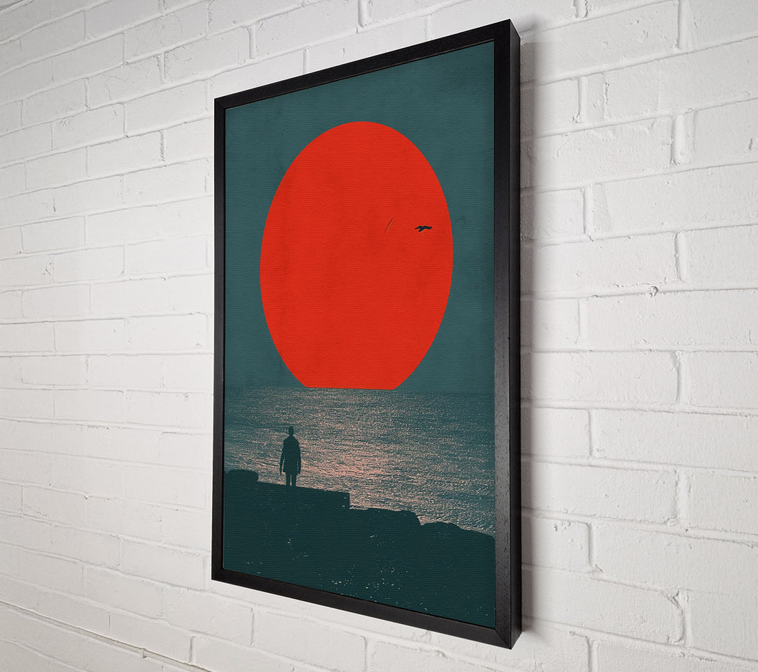  A Canvas Print of Crimson Horizon'S Embrace Canvas Print