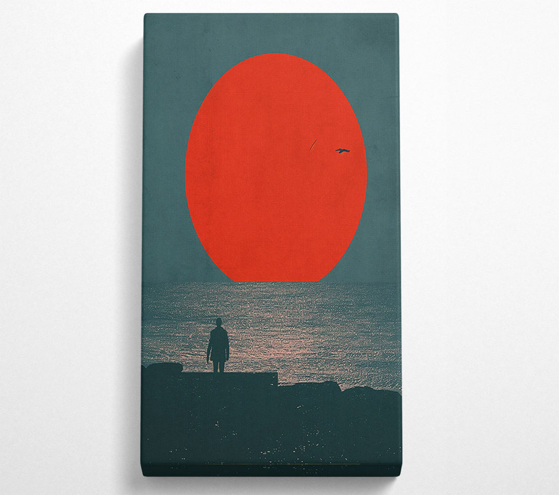  A Canvas Print of Crimson Horizon'S Embrace Canvas Print
