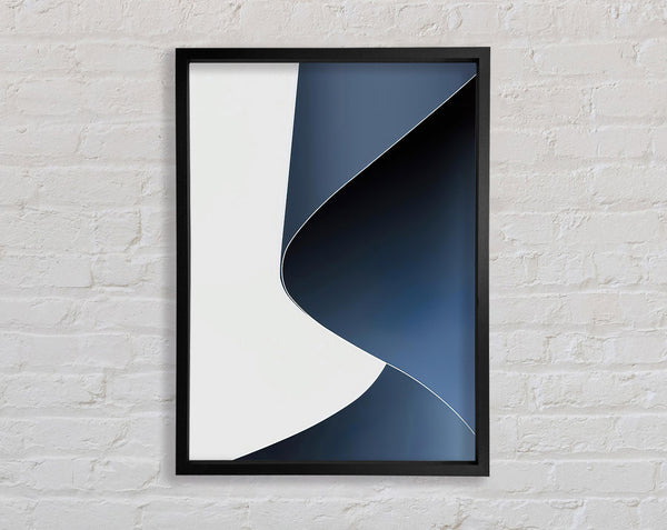 Flow Of White And Blue Framed Print