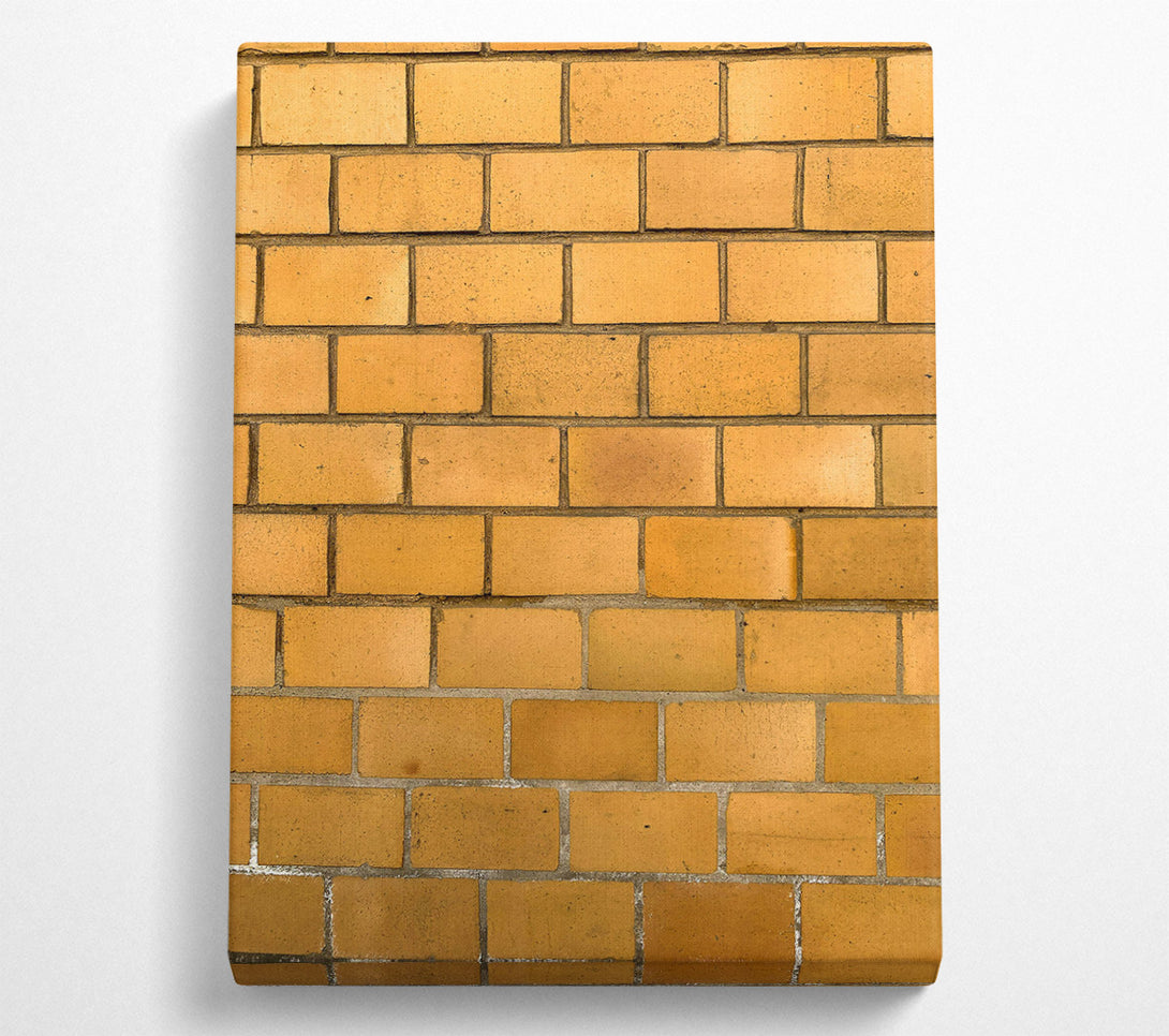  A Canvas Print of Golden Brick Wall Canvas Wall Art