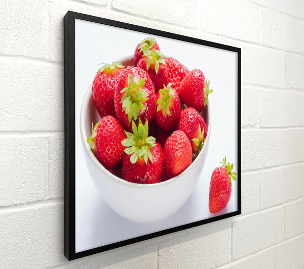 Red Bowl Of Strawberries
