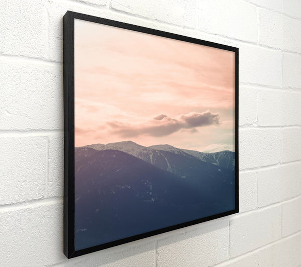Pink Sky Silhouette Mountains