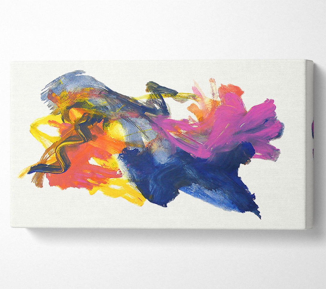  A Canvas Print of Blue Abstract Burst Canvas Wall Art