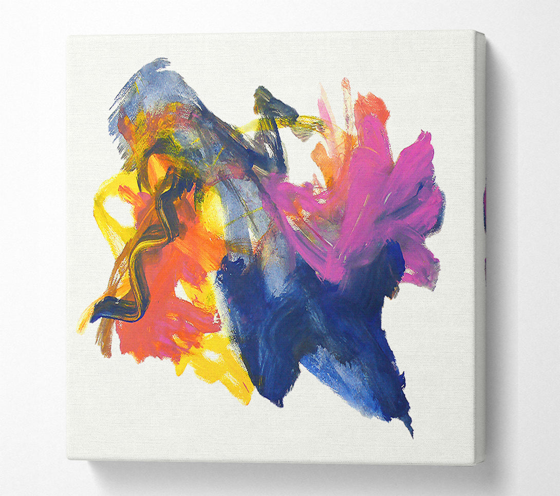  A Canvas Print of Blue Abstract Burst Canvas Wall Art