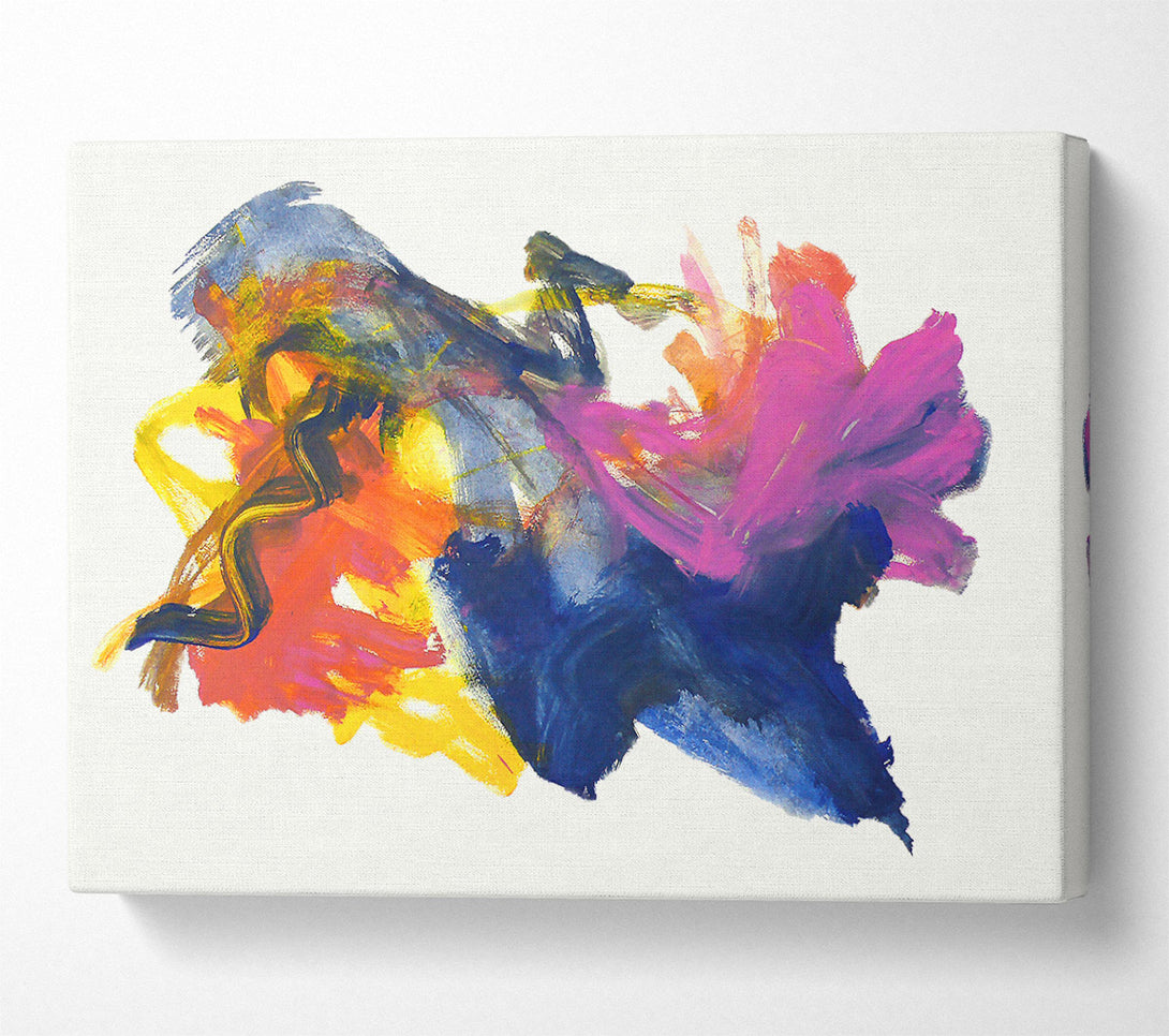  A Canvas Print of Blue Abstract Burst Canvas Wall Art