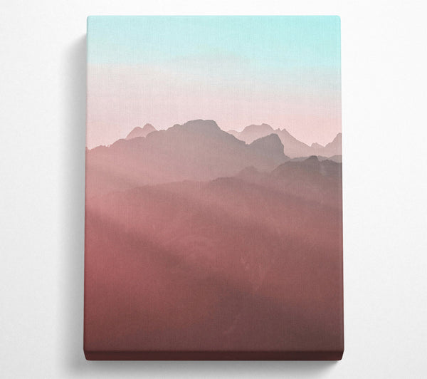  A Canvas Print of Rose-Tinted Mountains Canvas Art