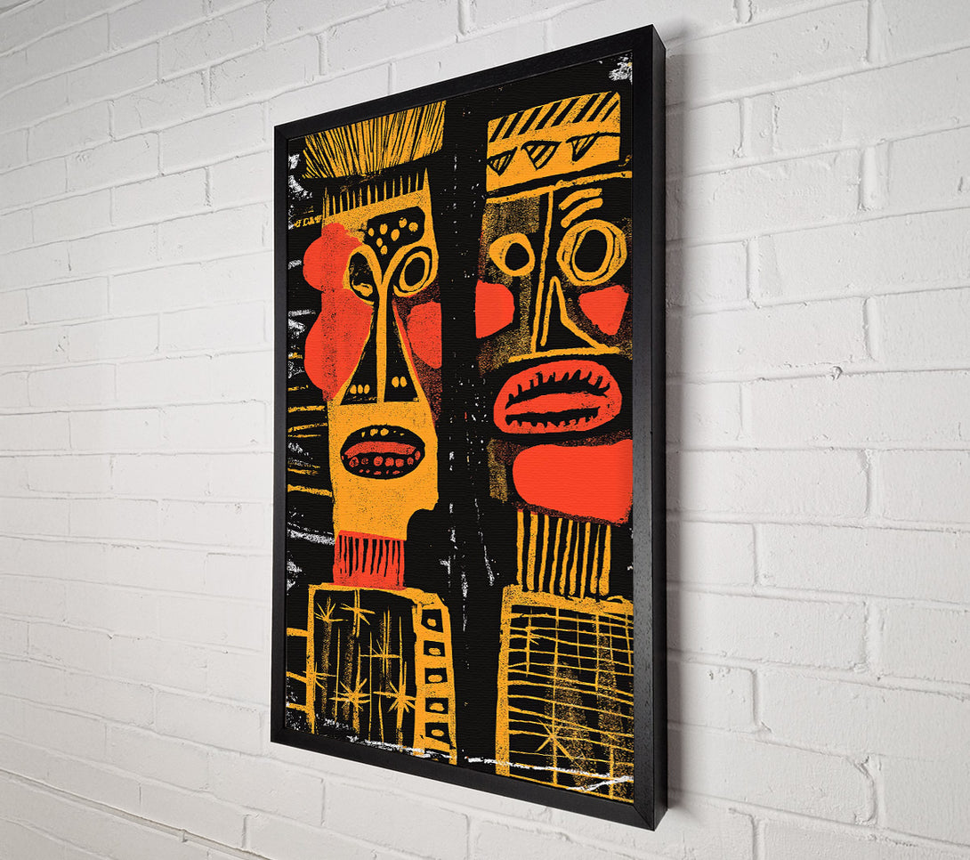  A Canvas Print of Golden Mask Duet Canvas Wall Art