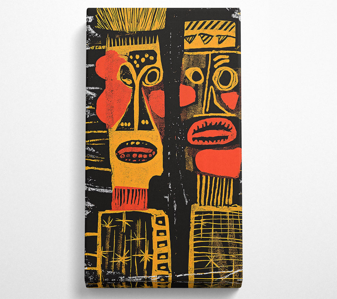 A Canvas Print of Golden Mask Duet Canvas Wall Art