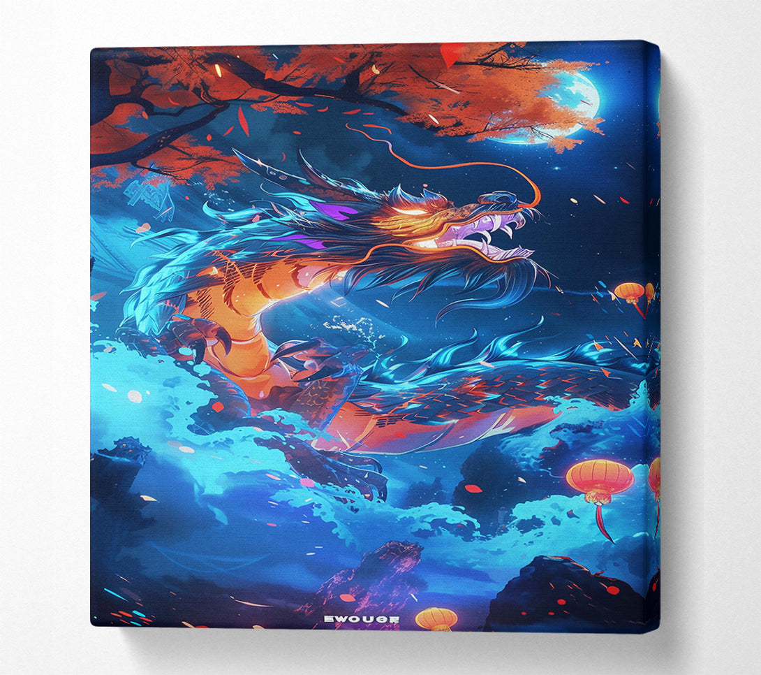  A Canvas Print of Azure Dragon'S Ascent Canvas Print