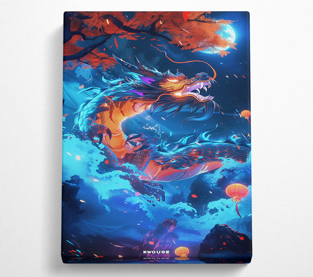  A Canvas Print of Azure Dragon'S Ascent Canvas Print