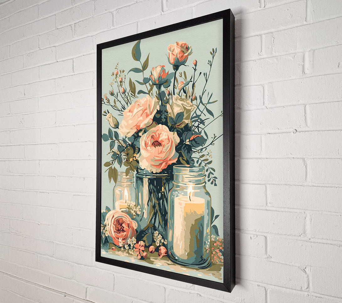  A Canvas Print of Flower Design Canvas Wall Art