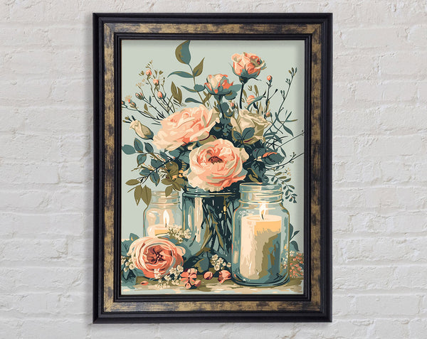Flower Design Framed Print