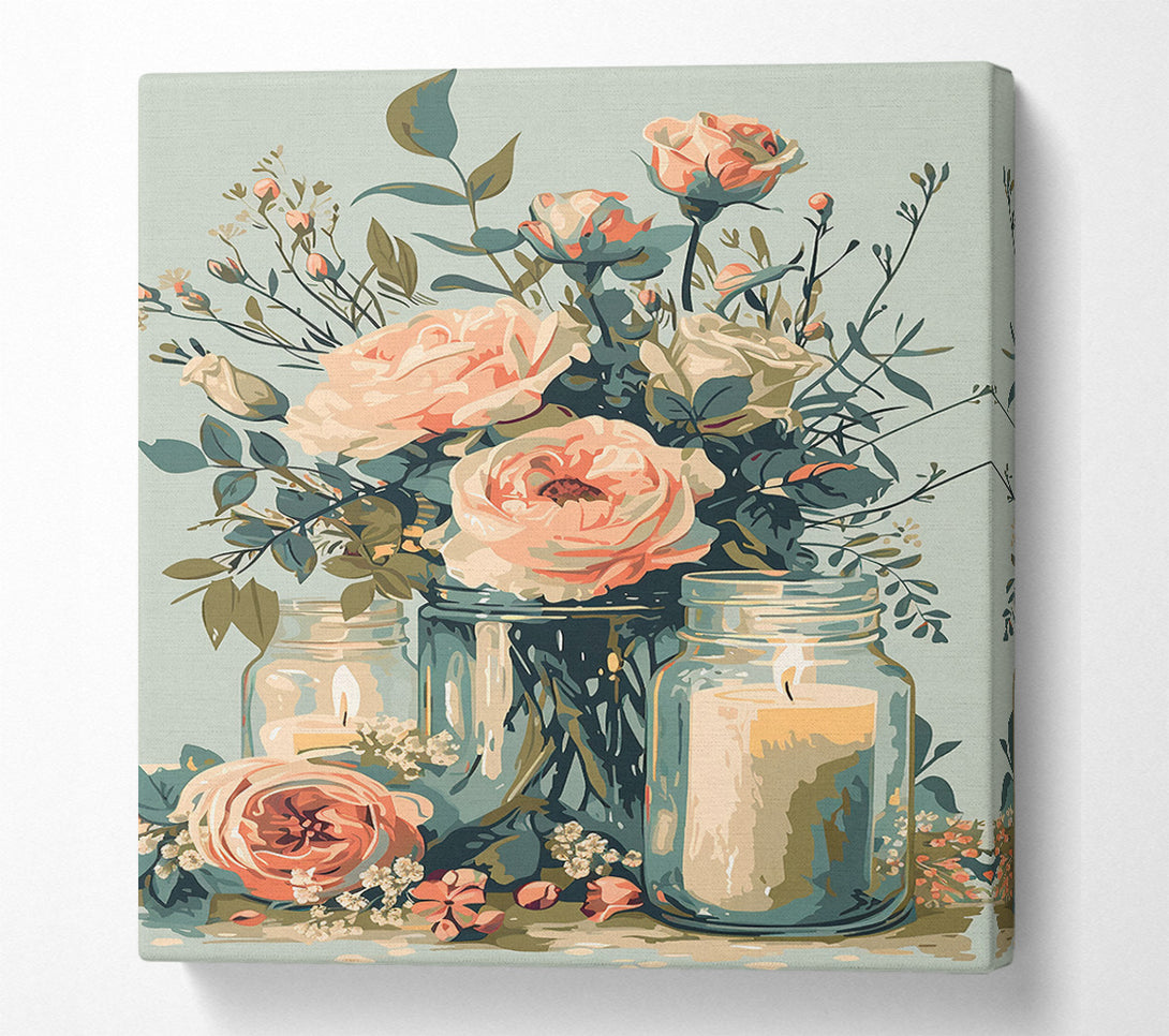 A Canvas Print of Flower Design Canvas Wall Art