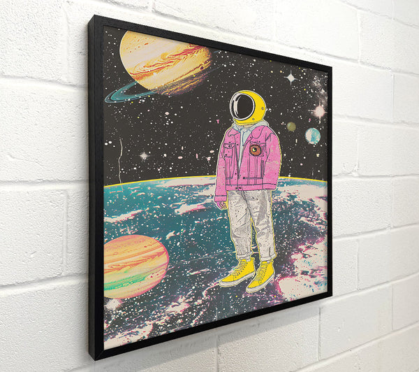 Pink Astronaut In Space