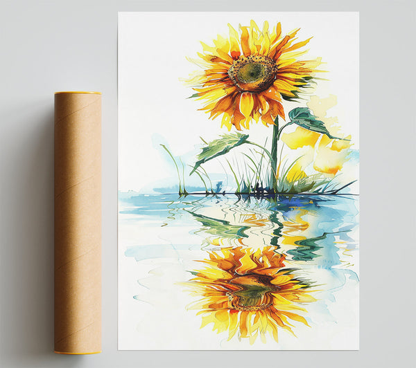 Golden Sun'S Reflection Print