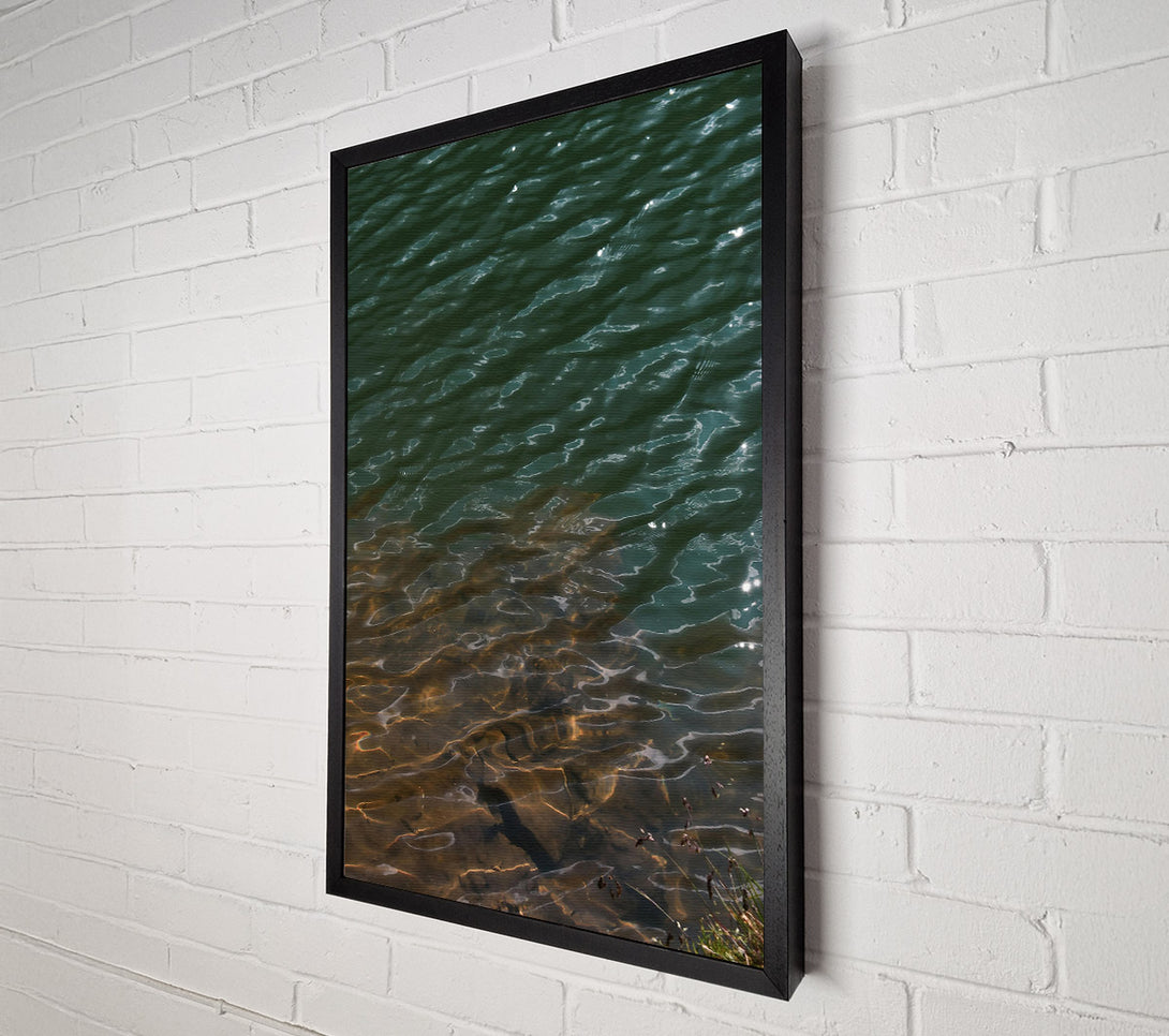  A Canvas Print of Emerald Water Ripples Canvas Wall Art