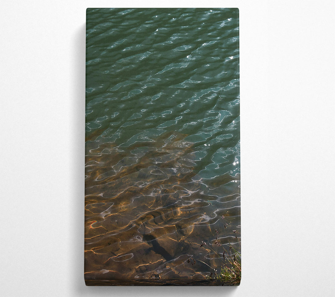  A Canvas Print of Emerald Water Ripples Canvas Wall Art