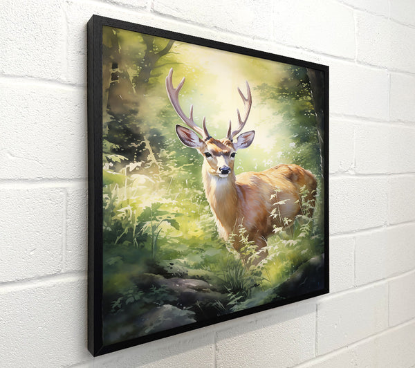 Golden Deer In The Woods
