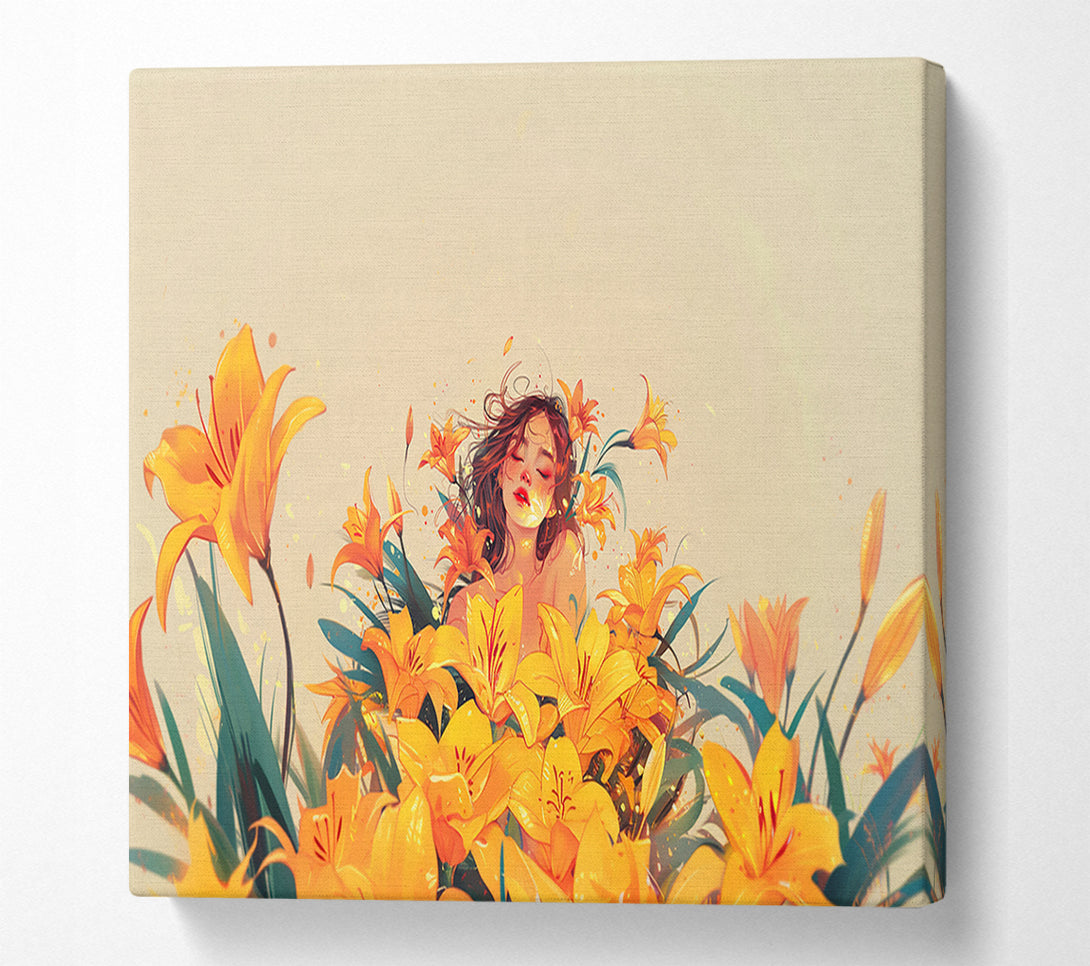  A Canvas Print of Flower Girl Canvas Art
