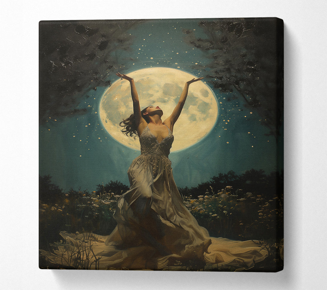  A Canvas Print of Moonlight Embrace Canvas Print