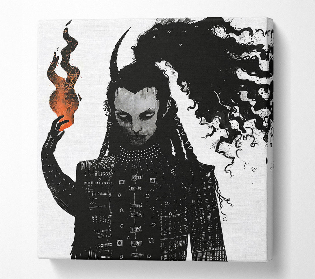  A Canvas Print of Crimson Flame Embrace Canvas Print