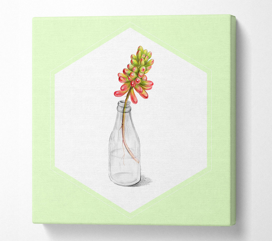  A Canvas Print of Flower In A Bottle Canvas Art