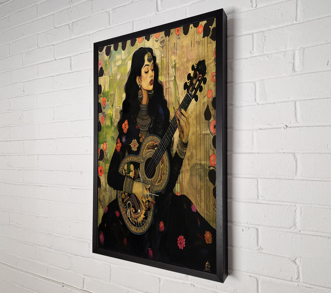 A Canvas Print of Golden Strings Of Melody Canvas Wall Art
