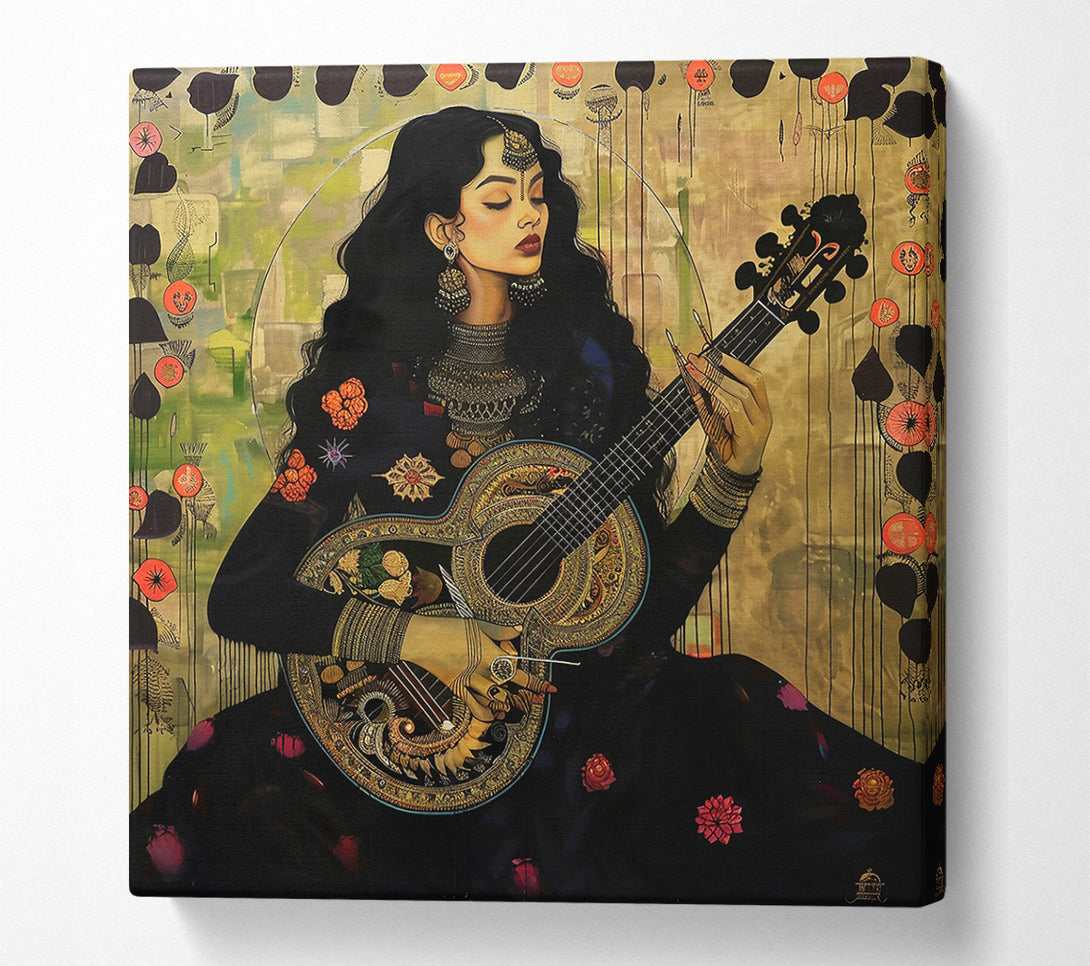  A Canvas Print of Golden Strings Of Melody Canvas Wall Art