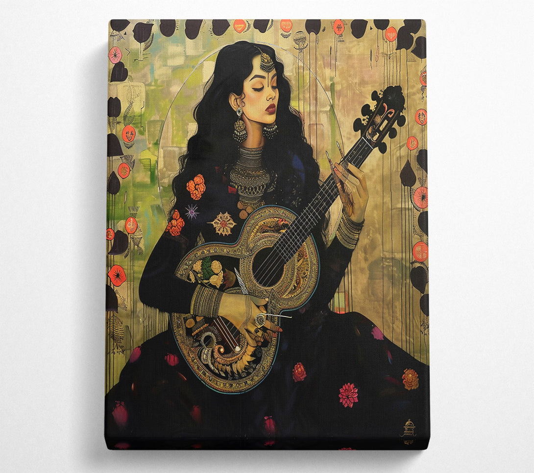  A Canvas Print of Golden Strings Of Melody Canvas Wall Art