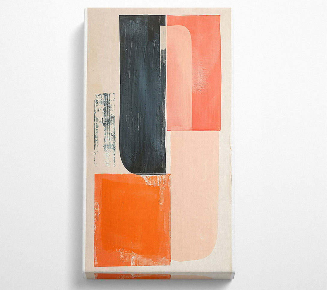 A Canvas Print of Orange Abstract Composition Canvas Wall Art
