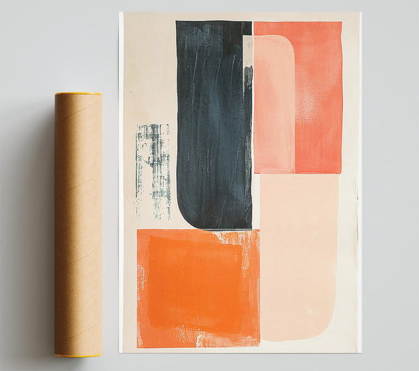 Orange Abstract Composition Print