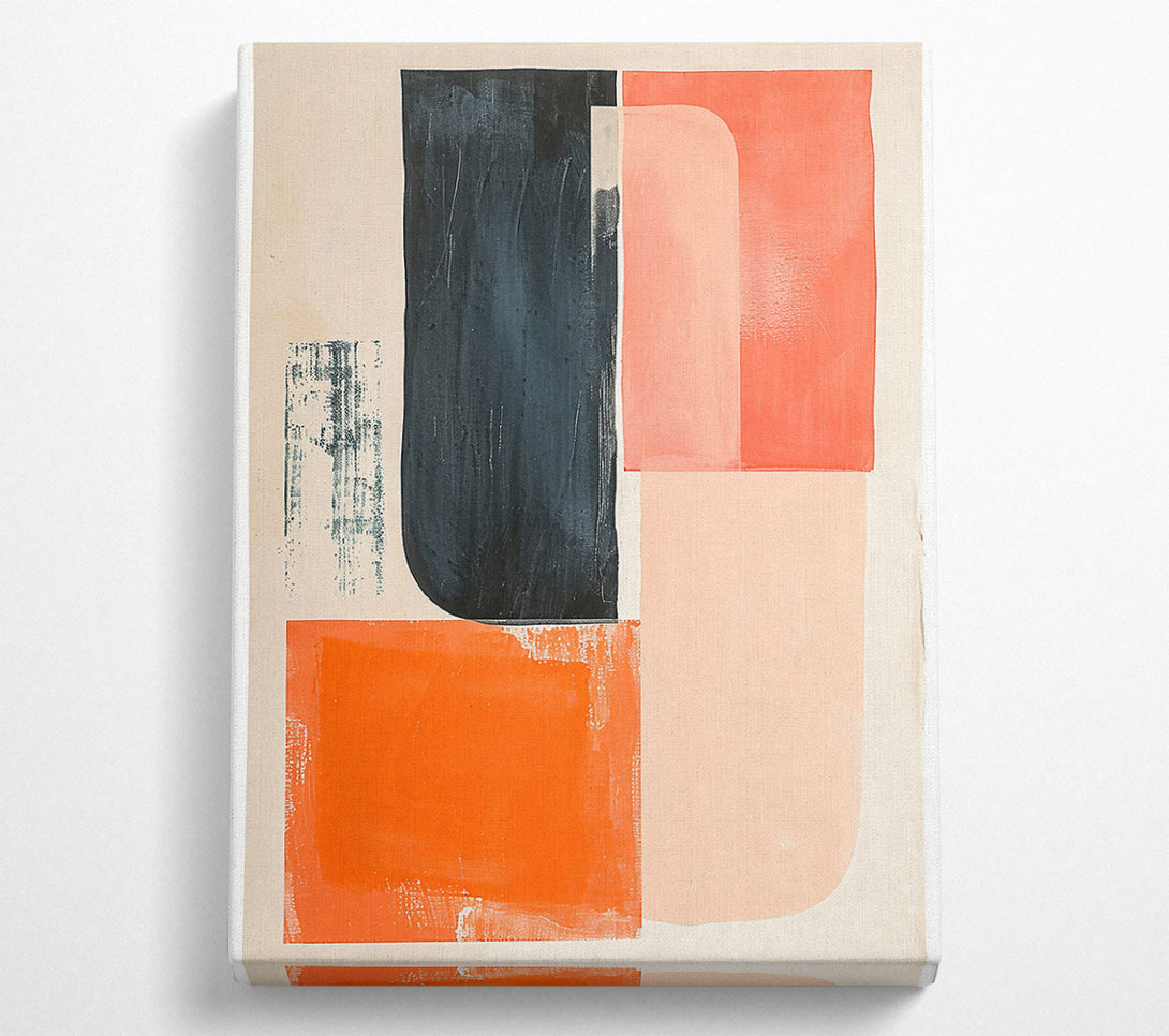  A Canvas Print of Orange Abstract Composition Canvas Wall Art