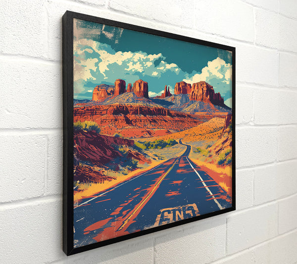 Blue Road Through Red Rocks